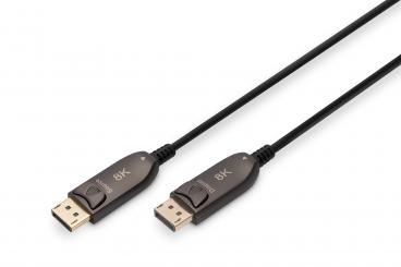 DisplayPort AOC Hybrid Fiber Optic Cable, UHD 8K, 15 m 