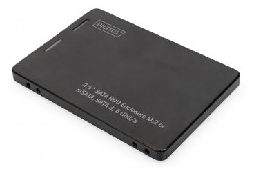 2,5" SATA HDD Enclosure M.2 or mSATA 