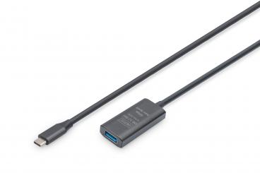 Active USB 3.2 Gen1 5G extension cable, USB-C - USB-A, 5m 