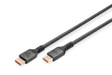 16K DisplayPort connection cable, version 2.1, 2m, 80G, black 