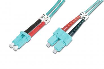 Fiber Optic Multimode Patch Cord, OM 3, LC / SC 