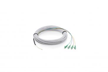 FTTH drop cable, singlemode, 4 fibers, 4 LC/APC, 50 m 