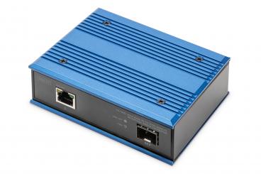 10/100/1000 Base-TX to 1000 Base-FX Industrial Media Converter 