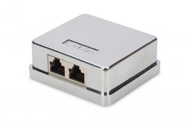 CAT 6A Surface Mount Box, 2-port 