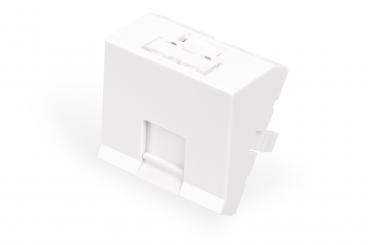 Face plate, 1 port, 45 x 45 mm, angled, for frame DN-93802-5-SH 