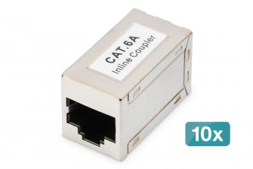 CAT 6A modular couplers, shielded -10 pieces 