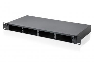 MPO/MTP patch panel for 4 cassettes, 1U, unequipped 