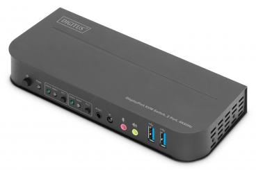 KVM Switch, 2-Port, 4K60Hz, 2 x DP in, 1 x DP/HDMI out 