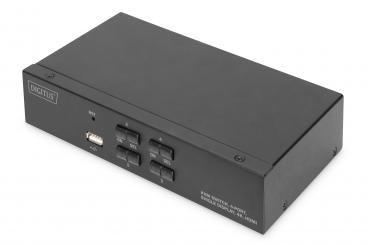 KVM Switch, 4 Port, Single Display, 4K, HDMI® 