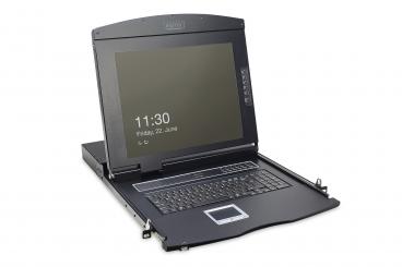 17" LCD KVM Console, 1-Port VGA, german Keyboard 